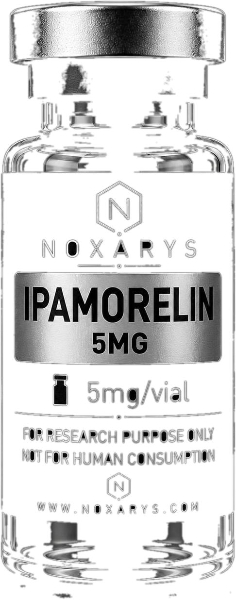 Vial of Ipamorelin research peptide