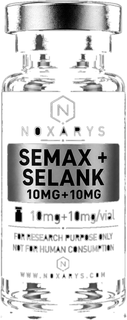 Vial of Semax + Selank research peptide