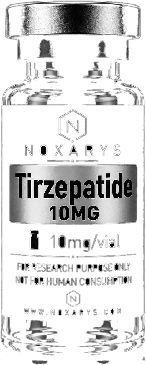 Vial of Tirzepatide research peptide