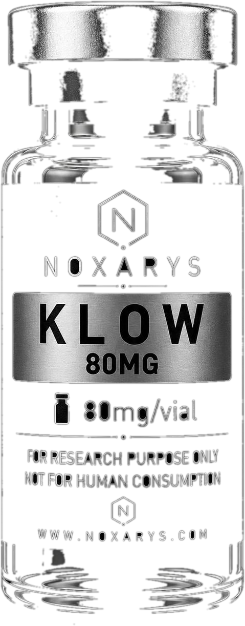 Vial of Klow research peptide